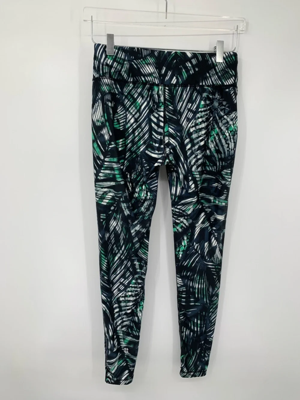 Sweaty Betty Contour Leggings full length soft Blue Green palm active yoga new M